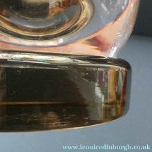 Load image into Gallery viewer, Art Deco 1930s Swedish Glass. Orrefors Squat Vase by Vicke Linstrand Decorated with Engraved Deer
