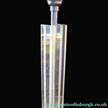 Load image into Gallery viewer, 1930s Art Deco Table Lamp Geometric Clear Perspex with Glass Globe Shade
