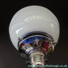 Load image into Gallery viewer, 1930s Art Deco Table Lamp Geometric Clear Perspex with Glass Globe Shade
