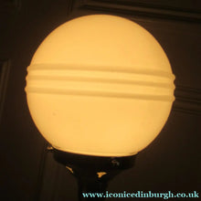 Load image into Gallery viewer, 1930s Art Deco Table Lamp Geometric Clear Perspex with Glass Globe Shade
