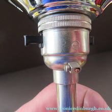 Load image into Gallery viewer, 1930s Art Deco Table Lamp Geometric Clear Perspex with Glass Globe Shade
