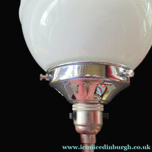 Load image into Gallery viewer, 1930s Art Deco Table Lamp Geometric Clear Perspex with Glass Globe Shade
