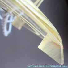 Load image into Gallery viewer, 1930s Art Deco Table Lamp Geometric Clear Perspex with Glass Globe Shade
