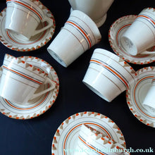 Load image into Gallery viewer, 1930s ART DECO Teaset by Myott Pottery. Hand Painted with Pretty Abstract Pattern
