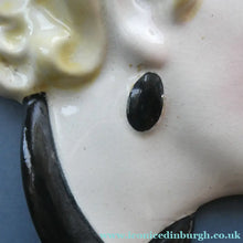 Load image into Gallery viewer, 1930s ART DECO Wall Mask by Cope &amp; Co. Art Deco Lady with Blonde Hair and Large Drop Earring
