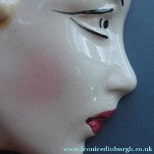 Load image into Gallery viewer, 1930s Cope &amp; Co Signed Wall Mask. Hollywood Glamour. Flapper Lady with Blonde Hair
