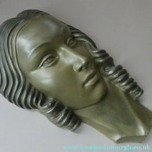Load image into Gallery viewer, Art Deco 1930s Wall Mask by G. Leonardi. Hollywood Glamour. Original Metallic Paintwork
