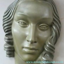 Load image into Gallery viewer, Art Deco 1930s Wall Mask by G. Leonardi. Hollywood Glamour. Original Metallic Paintwork
