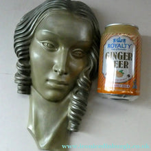 Load image into Gallery viewer, Art Deco 1930s Wall Mask by G. Leonardi. Hollywood Glamour. Original Metallic Paintwork
