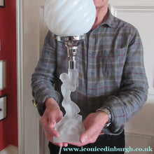Load image into Gallery viewer, 1930s Walther &amp; Sohne German Art Deco Frosted Glass Nude Table Lamp
