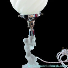 Load image into Gallery viewer, 1930s Walther &amp; Sohne German Art Deco Frosted Glass Nude Table Lamp
