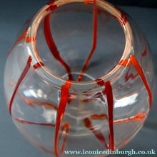 Load image into Gallery viewer, Rare 1930s Art Nouveau Art Glass Vase with Applied Red Trails (Attributed to Pallme Konig &amp; Hagel, Austria)
