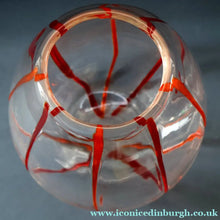 Load image into Gallery viewer, Rare 1930s Art Nouveau Art Glass Vase with Applied Red Trails (Attributed to Pallme Konig &amp; Hagel, Austria)

