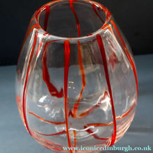 Load image into Gallery viewer, Rare 1930s Art Nouveau Art Glass Vase with Applied Red Trails (Attributed to Pallme Konig &amp; Hagel, Austria)
