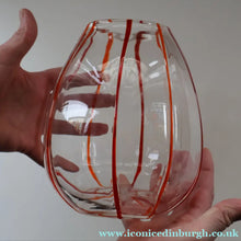 Load image into Gallery viewer, Rare 1930s Art Nouveau Art Glass Vase with Applied Red Trails (Attributed to Pallme Konig &amp; Hagel, Austria)
