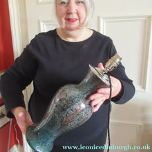 Load image into Gallery viewer, 1930s WMK Ikora Glass Lamp. Lights up Inside
