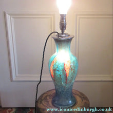 Load image into Gallery viewer, 1930s WMK Ikora Glass Lamp. Lights up Inside
