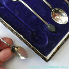 Load image into Gallery viewer, 1930s Boxed Set of Six Silver Hallmarked Coffee Spoons. Wilson &amp; Sharp, Edinburgh
