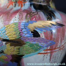 Load image into Gallery viewer, 1930s Carlton Ware Lustre Vase with Fabulous Sketching Bird Pattern. - British Ceramics
