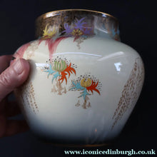 Load image into Gallery viewer, 1930s Carlton Ware Lustre Vase with Fabulous Sketching Bird Pattern. - British Ceramics
