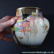 Load image into Gallery viewer, 1930s Carlton Ware Lustre Vase with Fabulous Sketching Bird Pattern. - British Ceramics
