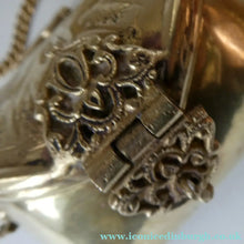Load image into Gallery viewer, Collectable PAIR of Vintage 1930s Indian Brass and Copper Hanging Pillow Shape Purses

