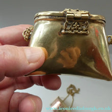 Load image into Gallery viewer, Collectable PAIR of Vintage 1930s Indian Brass and Copper Hanging Pillow Shape Purses
