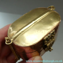 Load image into Gallery viewer, Collectable PAIR of Vintage 1930s Indian Brass and Copper Hanging Pillow Shape Purses
