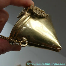 Load image into Gallery viewer, Collectable PAIR of Vintage 1930s Indian Brass and Copper Hanging Pillow Shape Purses

