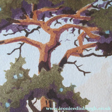 Load image into Gallery viewer, 1930s COLOUR WOODCUT Entitled The Lone Pine by James Alphege Brewer

