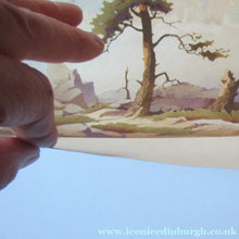 Load image into Gallery viewer, 1930s COLOUR WOODCUT Entitled The Lone Pine by James Alphege Brewer

