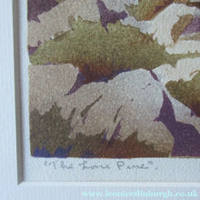 Load image into Gallery viewer, 1930s COLOUR WOODCUT Entitled The Lone Pine by James Alphege Brewer
