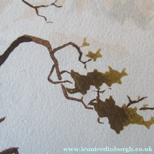 Load image into Gallery viewer, 1930s COLOUR WOODCUT Entitled The Lone Pine by James Alphege Brewer
