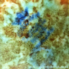 Load image into Gallery viewer, 1930s CROWN DUCAL Vase with Mottled Green and Mustard Speckled Pattern
