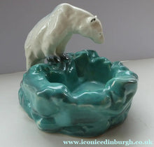Load image into Gallery viewer, 1930s Art Deco Ditmar Urbach Czech Ceramic Polar Bear Bowl
