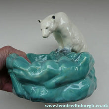 Load image into Gallery viewer, 1930s Art Deco Ditmar Urbach Czech Ceramic Polar Bear Bowl
