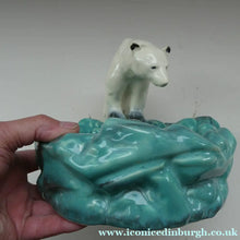 Load image into Gallery viewer, 1930s Art Deco Ditmar Urbach Czech Ceramic Polar Bear Bowl
