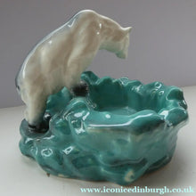 Load image into Gallery viewer, 1930s Art Deco Ditmar Urbach Czech Ceramic Polar Bear Bowl
