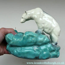 Load image into Gallery viewer, 1930s Art Deco Ditmar Urbach Czech Ceramic Polar Bear Bowl

