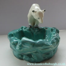 Load image into Gallery viewer, 1930s Art Deco Ditmar Urbach Czech Ceramic Polar Bear Bowl
