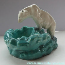Load image into Gallery viewer, 1930s Art Deco Ditmar Urbach Czech Ceramic Polar Bear Bowl
