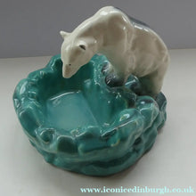 Load image into Gallery viewer, 1930s Art Deco Ditmar Urbach Czech Ceramic Polar Bear Bowl
