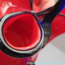 Load image into Gallery viewer, 1930s Czech Red and Blue Tango Vase Jug by Franz Welz
