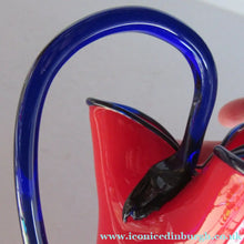 Load image into Gallery viewer, 1930s Czech Red and Blue Tango Vase Jug by Franz Welz
