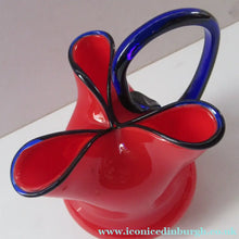 Load image into Gallery viewer, 1930s Czech Red and Blue Tango Vase Jug by Franz Welz
