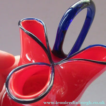Load image into Gallery viewer, 1930s Czech Red and Blue Tango Vase Jug by Franz Welz
