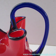 Load image into Gallery viewer, 1930s Czech Red and Blue Tango Vase Jug by Franz Welz
