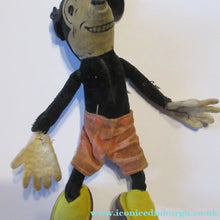 Load image into Gallery viewer, 1930s Deans Miniature Rag Doll Mickey Mouse Early Disney Mickey Toy
