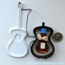 Load image into Gallery viewer, Very Rare 1930s Delavelle Blue Orchid Perfume Bottle in Novelty Guitar Case
