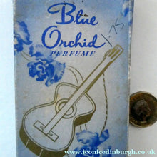 Load image into Gallery viewer, Very Rare 1930s Delavelle Blue Orchid Perfume Bottle in Novelty Guitar Case
